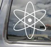 Atomic Nuclear Symbol Sign Quantum Physics Car Window Vinyl Decal Sticker 10545