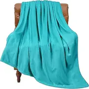 BEDELITE Fleece Blanket Teal Throw Blanket for Couch & Bed, Luxury Plush Cozy Fuzzy Blanket 50" x 70", Super Soft Warm Lightweight Fall Throw Blanket for Travel Camping