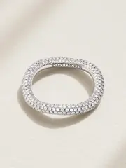 [David Morris] David Morris - 18-karat White Gold Diamond Eternity Ring - Silver - 52 52 Silver