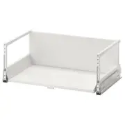 EXCEPTIONELL drawer, high with push to open, white, 60x37 cm