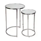 Cafe Lighting & Living Serene Nesting Side Tables (Nickel)