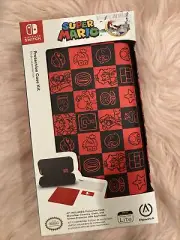 Nintendo Switch Lite Mario Cart Carrying Protection Case Kit Red & Black New