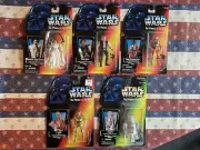 Star Wars Action Figures Lot Kenner SEALED R5-D4/Leia/Han Solo/C-3PO/Skywalker