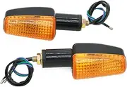 Turn Signal Indicator 4 Piece 12V 6V Volt Motorcycle Turn Signals Light Indicator Blinker Lamp Amber Lens Turn Signals Amber Light