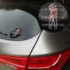 Premium Heavy Duty Round 3M Custom Flat Window Sticker - Pin Up Tattoo B