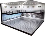 Alloy Car Model Toy Display Stand 1/64 alloy car model exhibition hall garage scene double-layer model exhibition hall small-scale car model st&or&ag&e display cabinet Car Garage Protection Collectibl