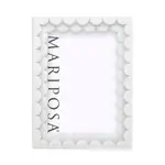Mariposa White Acrylic Double Scallop Frame, 5 x 7