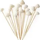 100 pcs Disposable Fruit Bamboo Skewers Bamboo Shell Fruit Skewers Fruit