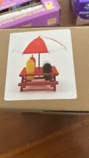MINI PICNIC TABLE & UMBRELLA CONDIMENT SET - RED - BETTER BARBECUES