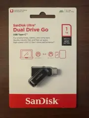 SanDisk Ultra Dual Drive Go 1TB USB Type-C & USB Type-A Flash Drive - Black NEW