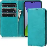 iPhone 14 Pro Max Flip Wallet Case FROLAN Premium PU Leather with Credit Card Holder Slot Drop Protection Shockproof Cover 6.7 Inch(Sky Blue)