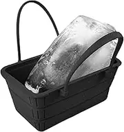 Ice Bucket, Silicone Drink Tub, Portable Beverage Cooler, Secure Lid Included, 8.66x4.53x4.72 Inches Lightweight Design, Ideal for Camping Trips, Outdoor Picnics, Fishing Events