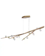 Bethel International 75in Metal Chandelier with Crystals