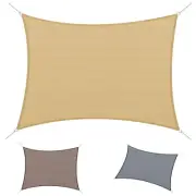 Outsunny Sun Shade Sail UV Top Cover Outdoor Canopy Triangle Square w/Bag