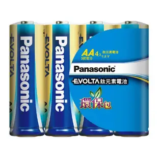 Panasonic︱國際牌 EVOLTA藍鹼3號4號電池(環保包)【九乘九文具】鹼性電池 電池 辦公用品 AA AAA