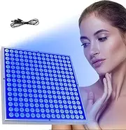 Home Tanning Lamp, 45W 460nm Full Blue Self Skin Tanning Light with 225pcs LEDs for Face Body, Home Foldable Portable Facial Tanning Lamp, Skin Beauty Device, Large Area Lighting