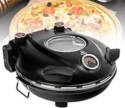 Tabletop Pizza Oven, Indoor Pizza Oven Electric Pizza Maker With 31 Cm Flame Resistant Stone Plate, 50-420℃ Temperature Control, Double-sided Heating, for Household, Kitchen A