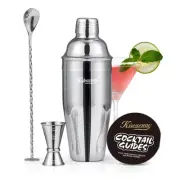 Cocktail Shaker, 24oz Drink Shaker with Bartender Strainer, Measuring Jigger,...