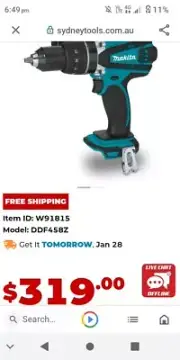 Makita DHP458Z 18V 2000 RPM Cordless Drill Set
