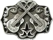 [JEAN'S FRIEND] Vintage Western Country Music Enmale Belt Buckle also Stock in US