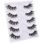 Zanlufly Half Lashes Manga Natural Wispy 3/4 Cat Eye False Eyelashes – Black