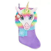 3D Plush Unicorn Stocking, 20", by Holiday Time