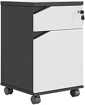 Filing Cabinet Office Cabinet Wooden Under Desk Filing Cabinet Storage Cabinet Data Cabinet with Locking Drawer Short Cabinet Office Sideboards Storage Cabinet(White)