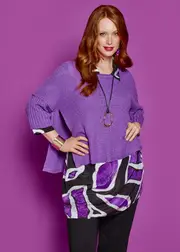 [TS] Taking Shape Sparkle Cotton Blend Knit Jumper Size 18-20 in Vivid Purple - Plus Size Women's Clothing Vivid Purple