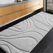 Bathroom Rugs Mat Runner 24 x 60 Inch, Light Gray Bath Rugs Extra Long Non-Sl...
