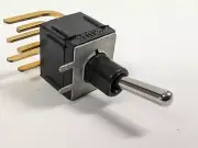 EATON DPDT/CENTER OFF MINIATURE PC MOUNT TOGGLE SWITCH