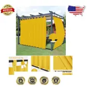 All-Season Tab Top Outdoor Curtains - 2 Panels, 110W x 96L, UV & Wind Resistant