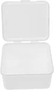 Vaguelly Plastic Card Organizer with Hinged Lid Storage Box for Collectible Trading Cards and Small Items for Hobbyists and Collectors
