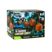 Lytworx Warm White Solar Bamboo Lanterns - 10 Pack