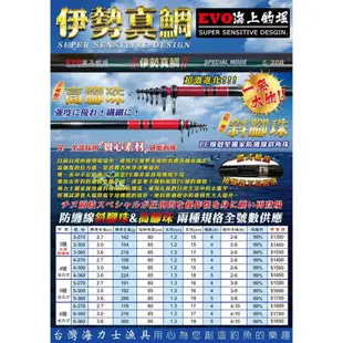 漁樂商行】EVO 海力士 伊勢真鯛 小繼竿 3號/4號/5號/6號；9尺/10尺/12尺；斜腳珠 / 高腳珠