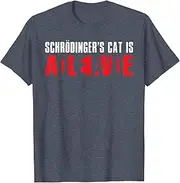 [VidiAmazing] Schrodingers Cat Alive Or Dead Physics Birthday Gift ds1742 T-Shirt