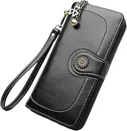 [TOGEVAL] Fashionable Purse Pu Leather Long Wallet Zipper Multi-Card Slots Purse