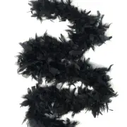 Turkey Chandelle Feather Boa 65 gram - Black