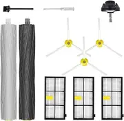 Replacement Parts Accessories for iRobot Roomba 800 900 Series 805 860 870 871 880 890 850 866 801 877 891 895 981 985 960 980 Vacuum Replenishment Kit,1 Roller Brush,Caster Wheel,3 Side Brush,Filter