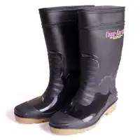 在飛比找ETMall東森購物網優惠-台製一體成型時尚中筒雨靴雨鞋(黑)