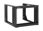 Intellinet 6U 19" 2 Post Open Frame Server Wall Mount Rack - 180 Degree Gate ...