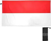 GAIGEO Indonesia Flag Turkish Beach Towel Sand Free Beach Towels Oversized Quick Drying Beach Towel Beach Gifts for Women Friends 71 x 31 Inch