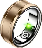 Smart Ring Fitness Tracker Size 10 Gold No Subscription Sleep Heart Rate, O2