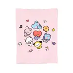 BT21 毯子超柔軟印花法蘭絨毯子保暖印花時尚可水洗床毯