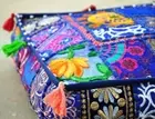 35" Indian Handmade Square Patchwork Home Decorative Floor Cushion Cover Pet Bed