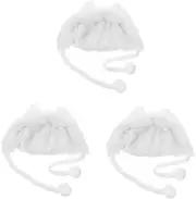 [DEARMAMY] 3pcs Cute Fox Ears Hat Plush Furry Beanie with Pompom Hat for Teen Girls