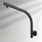 ACA Wall Mounted Stainless Steel Black Round Gooseneck Shower Arm