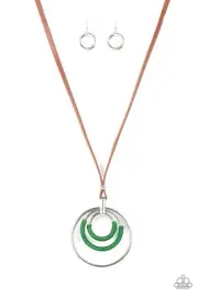 Paparazzi-Jewelry, Hypnotic Happenings - Green, Red, -Necklaces
