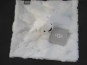 UGG 14"x14" Plush White Lamb Sheep Security Blanket "Snow" NEW