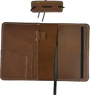 Thot Ra Leather Cover for Field Notes, Passport Cover, Leather Notebook Cover for 3.5" x 5.5" with Pen Holder, Only Cover, Vintage, Vintage