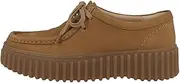 Clarks Women's Torhill Bee Suede Brown Lace Up Shoes, Light tan, 8 AU